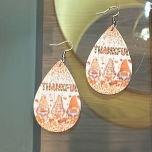 Thankful Fall Gnome Earrings